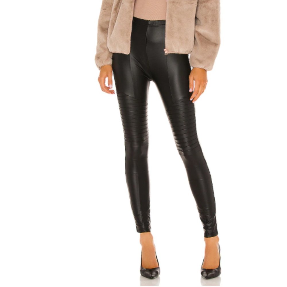 PLUSH Fleece Lined Liquid Moto Legging IN BLACK S - Picture 1 of 9